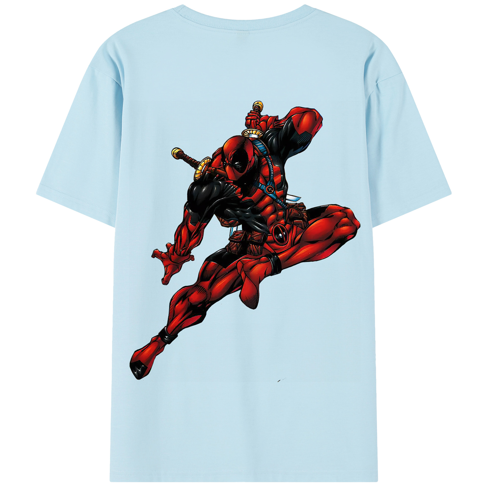 （画像用） Deadpool デッドプール 綿100％半袖Tシャツ（背面プリント）